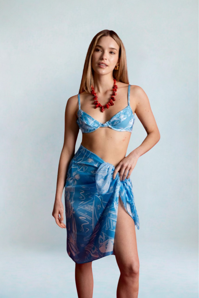 Costa Azul Printed Pareo