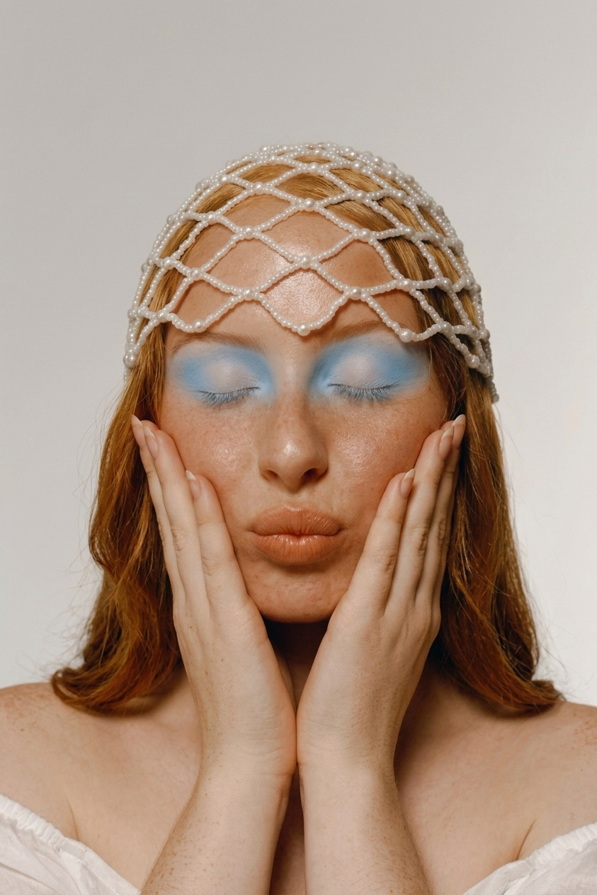 Pearl Mesh Hat - Image 1
